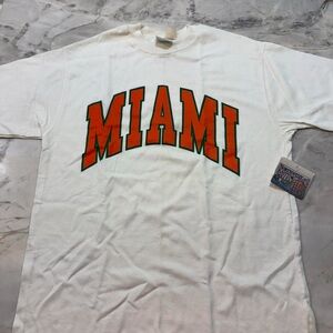 Vintage 1991 White Miami Graphic T-Shirt with tags